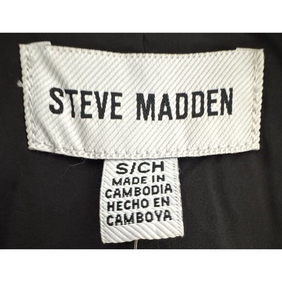 Steve Madden Blazer Small Black Blazer Suit Sports Jacket Boyfriend Chic Office - Picture 6 of 10